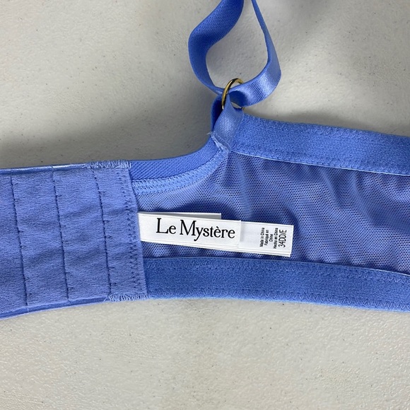 Le Mystere Safari Bra Whisper Blue Size 34 DD/E NWT Underwire Plunge - Picture 8 of 12